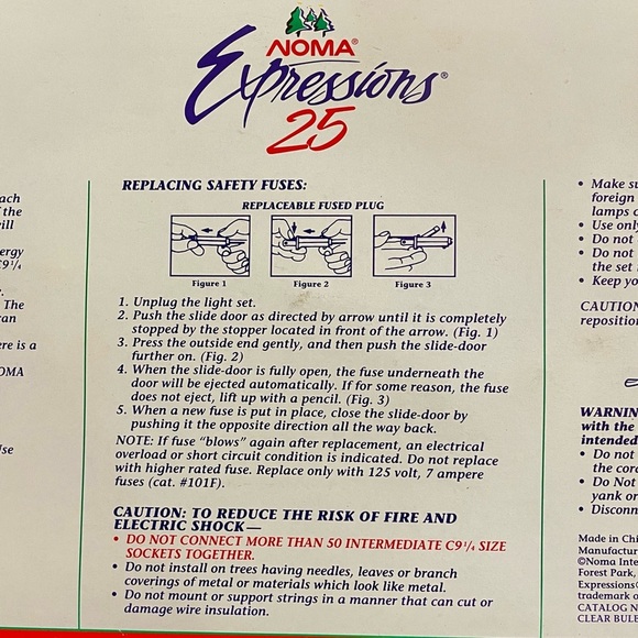 Vintage Noma Expressions Outdoor Christmas String Light Set 25 Clear New. - Picture 4 of 6